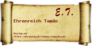 Ehrenreich Tamás névjegykártya